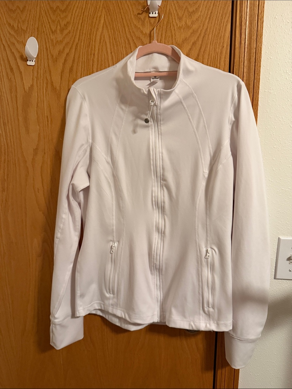 (IMO runs small)90 Degree By Reflex White Full-Zip Utility Jacket